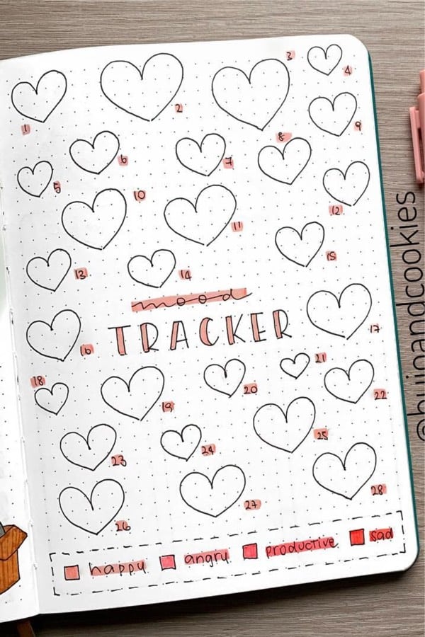 18 Bullet Journal Mood Tracker Ideas For February 2019 Crazy Laura