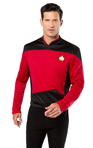 Rubie's Men's Star Trek the Next Generation Deluxe Commander Picard Costume Shirt, Red, Medium