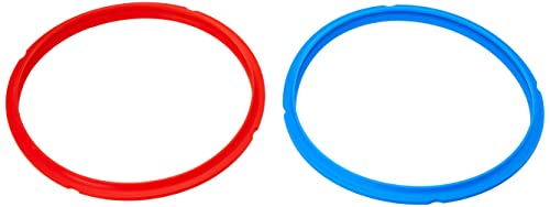 Instant Pot 2-Pack Sealing Ring, Inner Pot Seal Ring, Electric Pressure Cooker Accessories, Non-Toxic, BPA-Free, Replacement Parts, Red/Blue, 5 and 6 QT