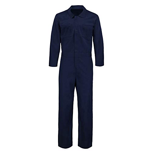HOMELEX Myers Twill Action Back Coverall Mechanic Clothes Back Coverall Long Sleeve Halloween (M) Blue