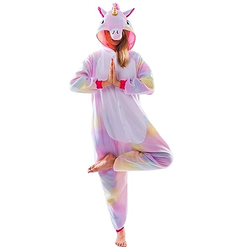 Spooktacular Creations Unicorn jumpsuit Costume Pajamas Adult (Large)