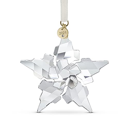 Swarovski Annual Edition 2021 Ornament, Clear Swarovski Crystals with Champagne Gold Tone Finish Metal, Part of the Collection