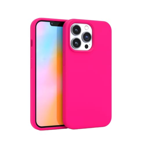 FELONY CASE - iPhone 14 Pro Case - Neon Pink Silicone Phone Cover | Liquid Silicone with Anti-Scratch Microfiber Lining, 360° Shockproof Protective Case for Apple iPhone 14 Pro