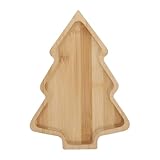 PRETYZOOM Wooden Appetizer Tray Christmas Tree Shaped Sushi Serving Tray Japanese Sashimi Plate Snack Dessert Candy Dish for Restaurant Home (11'x7.86')