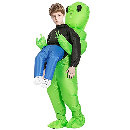 Poptrend Inflatable Alien Costume Inflatable Halloween Costumes Blow Up Alien Costume for Halloween, Easter,Christmas