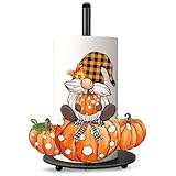 Hexagram Fall Kitchen Decor, Bathroom Decor, Fall Decorations for Home & Indoor, Thanksgiving Autumn Pumpkin & Gnome Decorations Paper Towel Holder