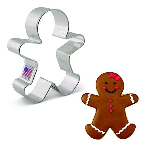Happy Gingerbread Man Cookie Cutter, 4' by Ann Clark Cookie Cutters