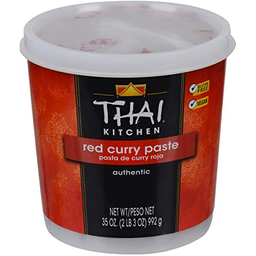 Thai Kitchen Red Curry Paste, 35 oz - One 35 Ounce Tub of Thai Red Curry Paste with Red Chili Pepper, Lemongrass, Thai Ginger and Spices, Perfect for Stir-Fries and Soup Bases