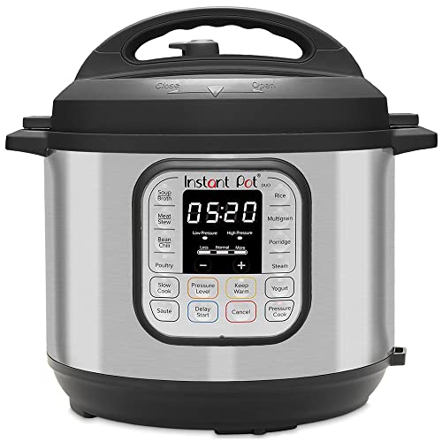 Instant Pot Duo 7-in-1 Electric Pressure Cooker, Slow Cooker, Rice Cooker, Steamer, Sauté, Yogurt Maker, Warmer & Sterilizer, Includes Free App with over 1900 Recipes, Stainless Steel, 6 Quart