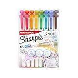 Sharpie S-Note Duo Dual-Ended Creative Marker Set Part Highlighter Marker Part Art Assorted Colors Fine and Chisel Tip Includes Stand-up Easel 16 Count