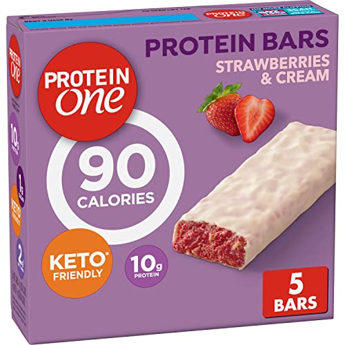 Protein One 90 Calorie Keto Protein Bars, Strawberries and Cream, 5 ct