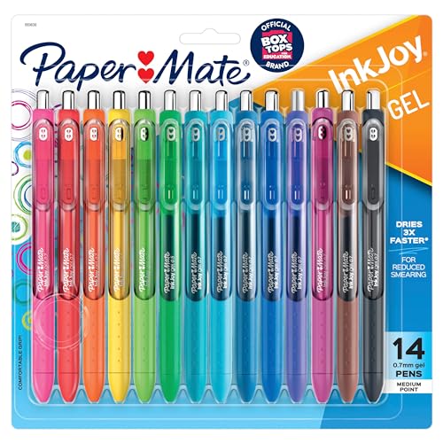 Paper Mate InkJoy Pens, Gel Pens, Medium Point (0.7 mm), Assorted, 14 Count