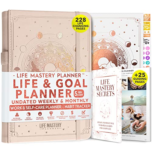 Life and Goal Planner - Undated Daily, Weekly & Monthly Planner for Passion, Organizer, Increase Productivity, Purpose, Success & Happiness, Journal, Agenda, To Do List, Business Planner, Notes, Appointment Book, Undated Planner Start Anytime