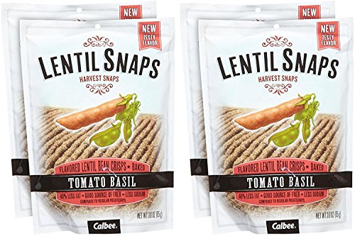 Calbee Lentil Snaps - Tomato Basil - 3 OZ - 4 Pack