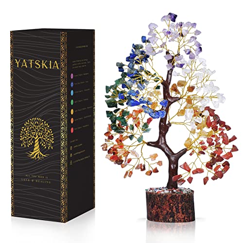Chakra Tree of Life - Crystal Tree for Positive Energy - Seven Chakra Tree - 7 Chakra Tree, Money Tree, Feng Shui Decor, Crystals and Healing Stones