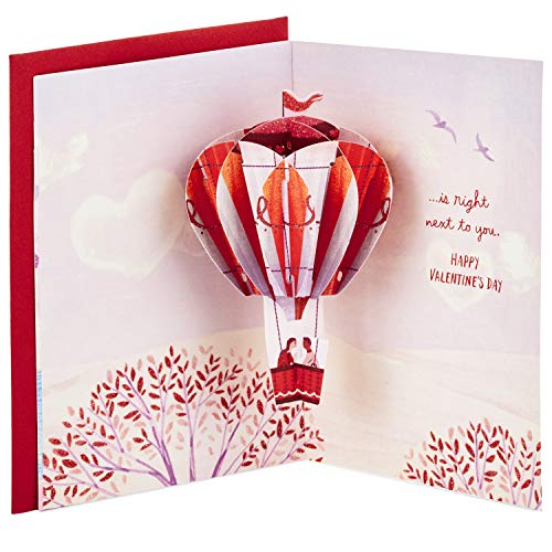 Hallmark Paper Wonder Valentines Day Pop Up Card for Significant Other (Hot Air Balloon Valentine)