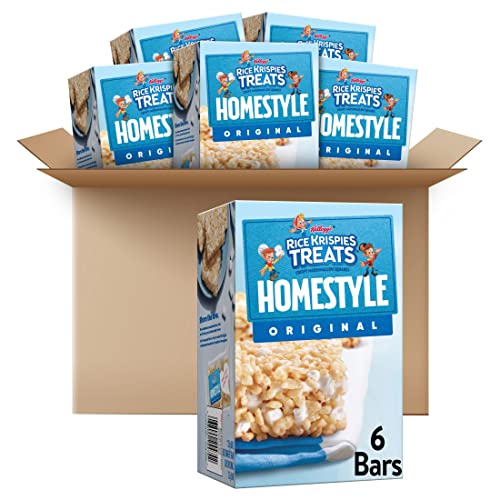 Rice Krispies Treats Homestyle Marshmallow Snack Bars, Kids Snacks, School Lunch, Original (6 Boxes, 36 Bars)