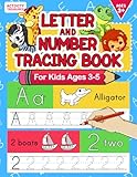 Letter And Number Tracing Book For Kids Ages 3-5: A Fun Practice Workbook To Learn The Alphabet And Numbers From 0 To 30 For Preschoolers And ... and Handwriting Workbooks for Children)