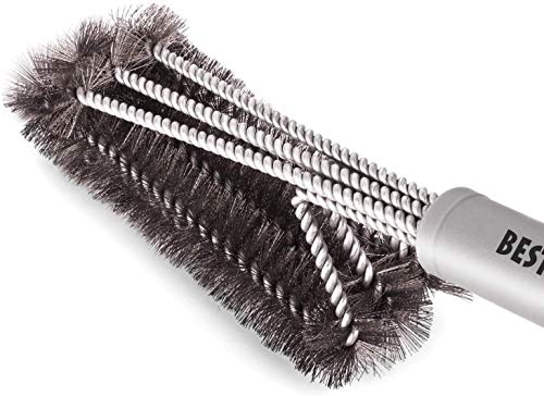 BEST BBQ Grill Brush Stainless Steel 18' Barbecue Cleaning Brush w/Wire Bristles & Soft Comfortable Handle - Perfect Cleaner & Scraper for Grill Cooking Grates