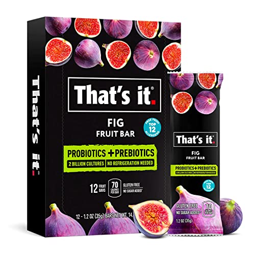 That’s it. Fig Probiotic Fruit Bar - Immunity Booster & Support Active Cultures to Promote Healthy Gut & Digestion 100% All Natural, Whole 30 Compliant, Paleo, Allergen Friendly (12 Count)