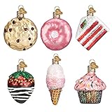 Old World Christmas Ornaments: Mini Ornament Sets Glass Blown Ornaments for Christmas Tree, Dessert