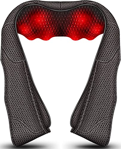 MagicMakers Neck Massager, Back Massager with Heat, Shiatsu Massager Neck, Electric Shoulder Massager, Kneading Massager Back, Massage for Neck Pain Back Pain, Birthday Gifts for Women Men