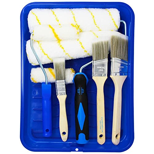 Pro Grade Paint Roller Cover Set,Wall Painting Roller Naps for Professional or Home Owners with All Paints and Stains for House or Commercial Use. (10 Piece Set)