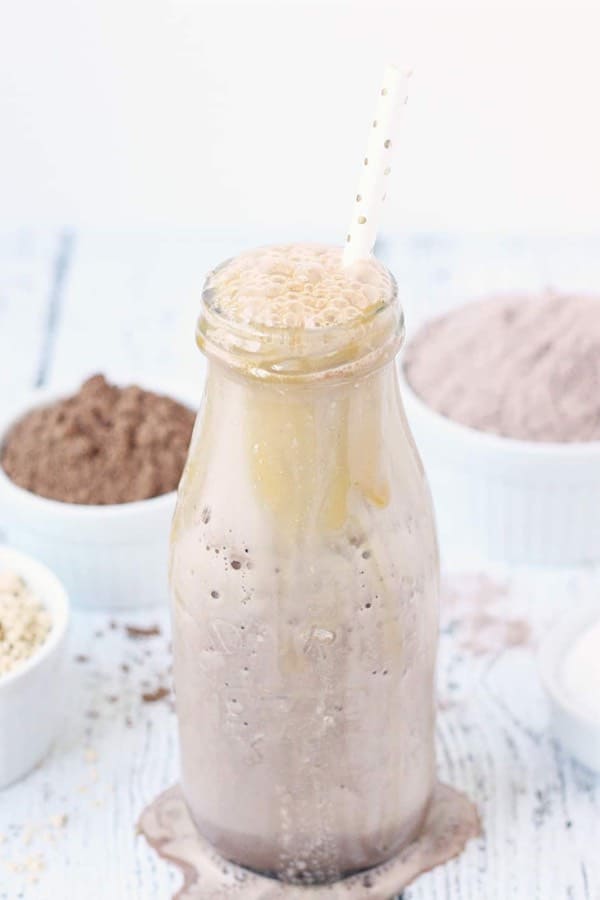healthy smoothie with peanut butter