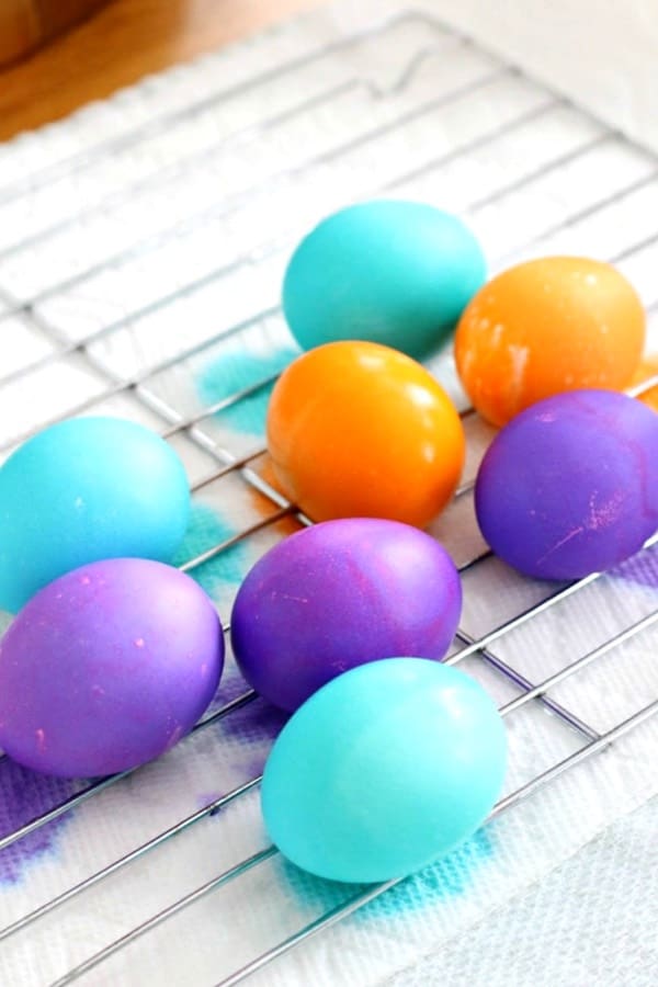 vibrant easter egg coloring