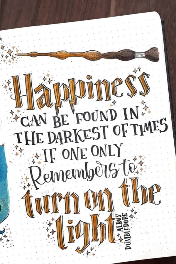 dumbledore quote in bujo