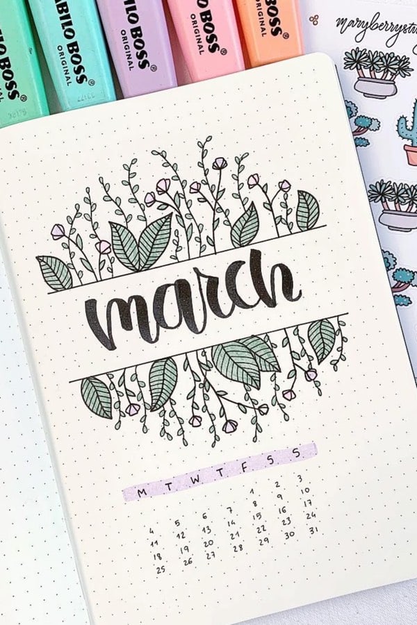 cover page ideas for bullet journals 