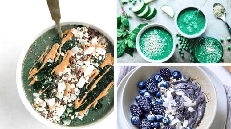 easy smoothie bowl recipe with spirulina