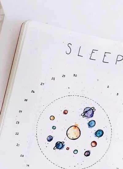 easy bullet journal sleep trackers