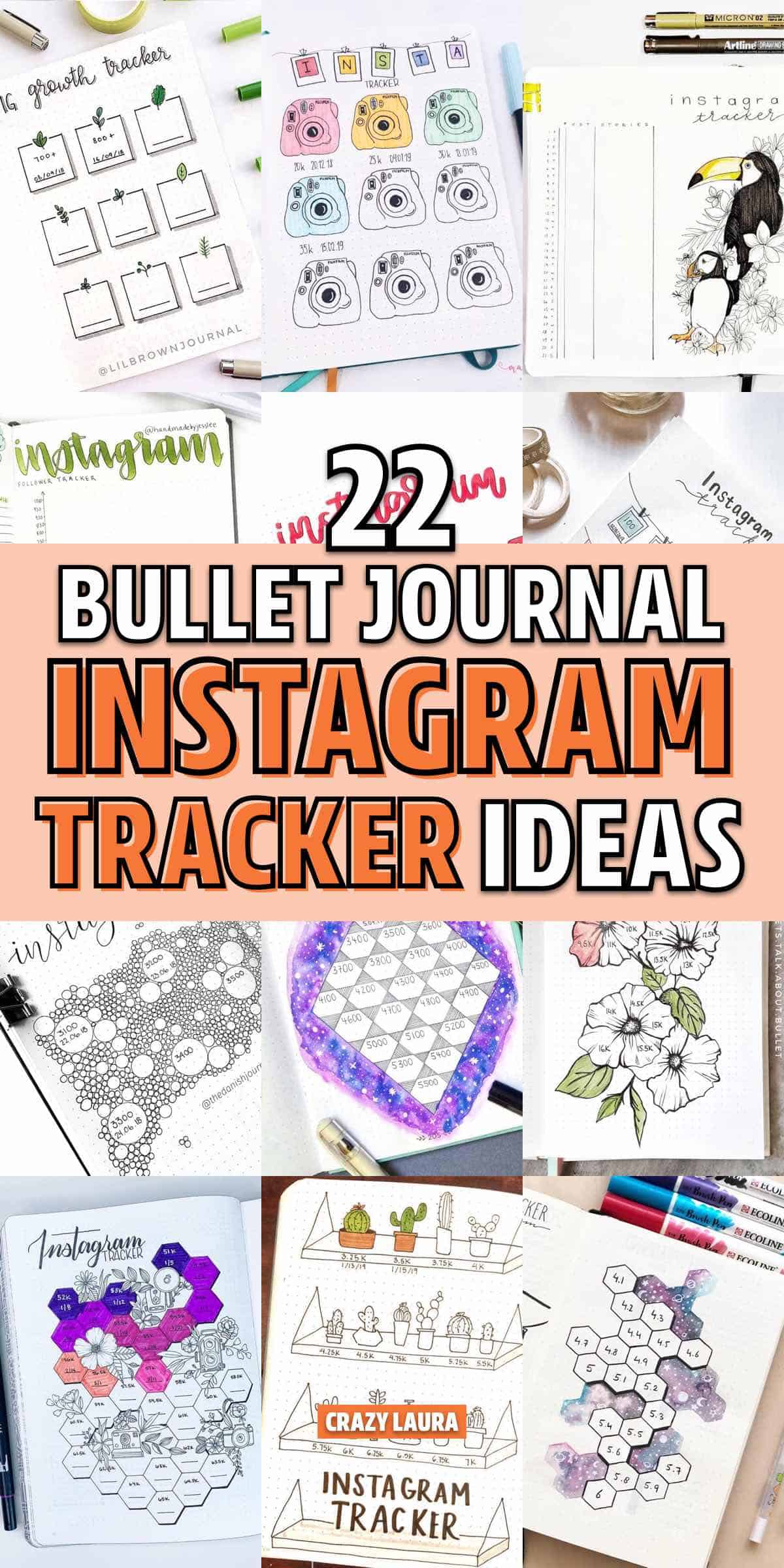 bujo instagram tracker page inspiration
