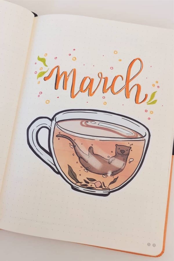 March covers with doodles