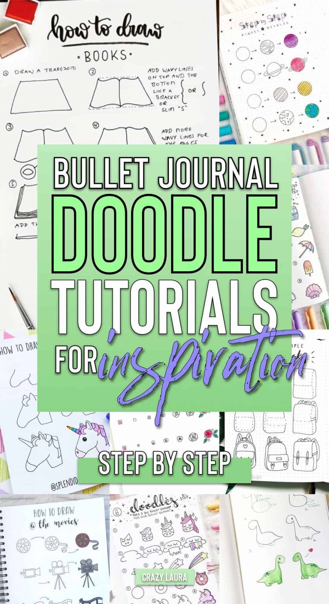 20 Step-By-Step Bullet Journal Doodle Tutorials In