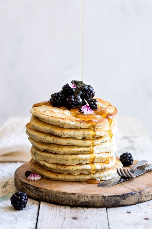 griddle cakes with poppy seed mix