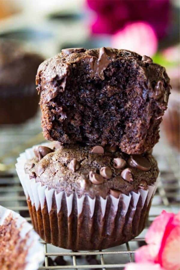 chocolate cake in muffin pan