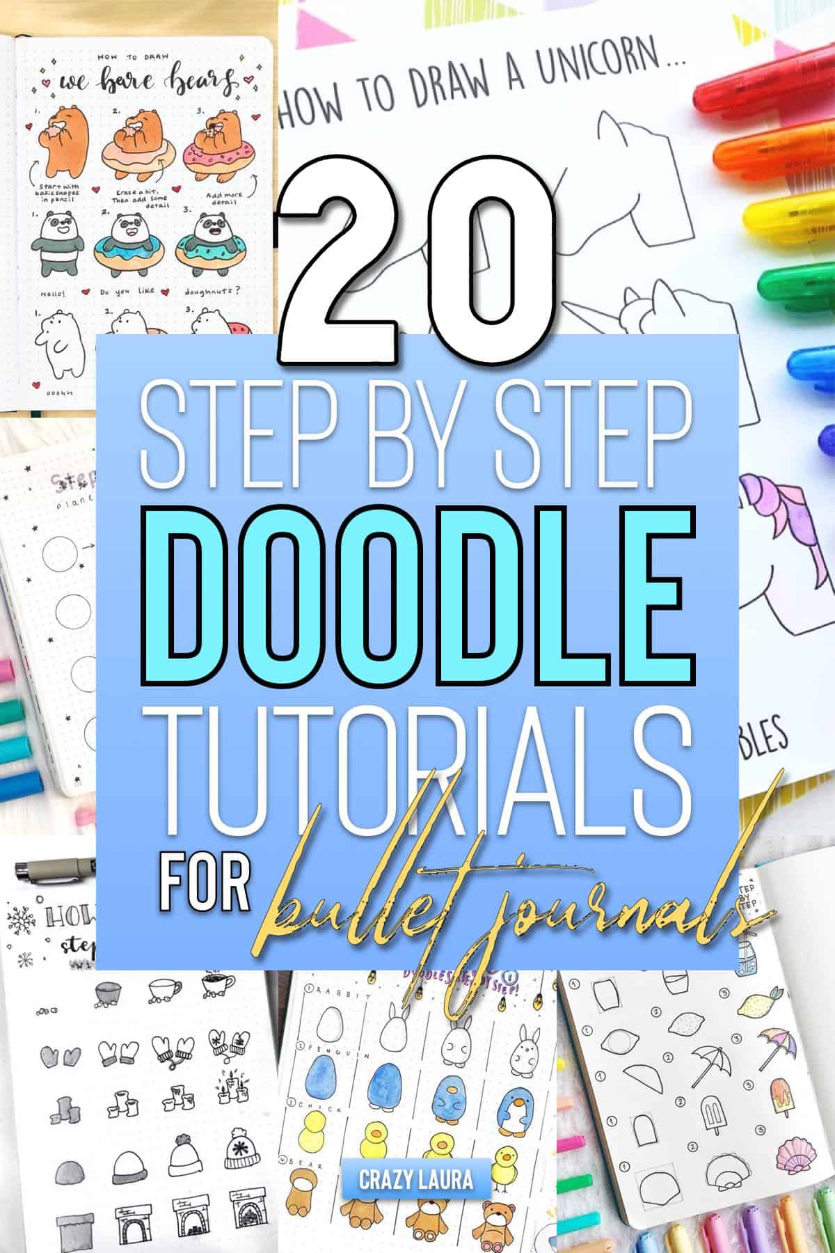 simple bujo step by step doodles