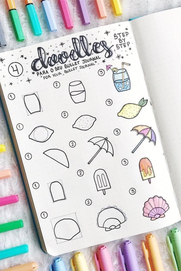 simple summer doodles