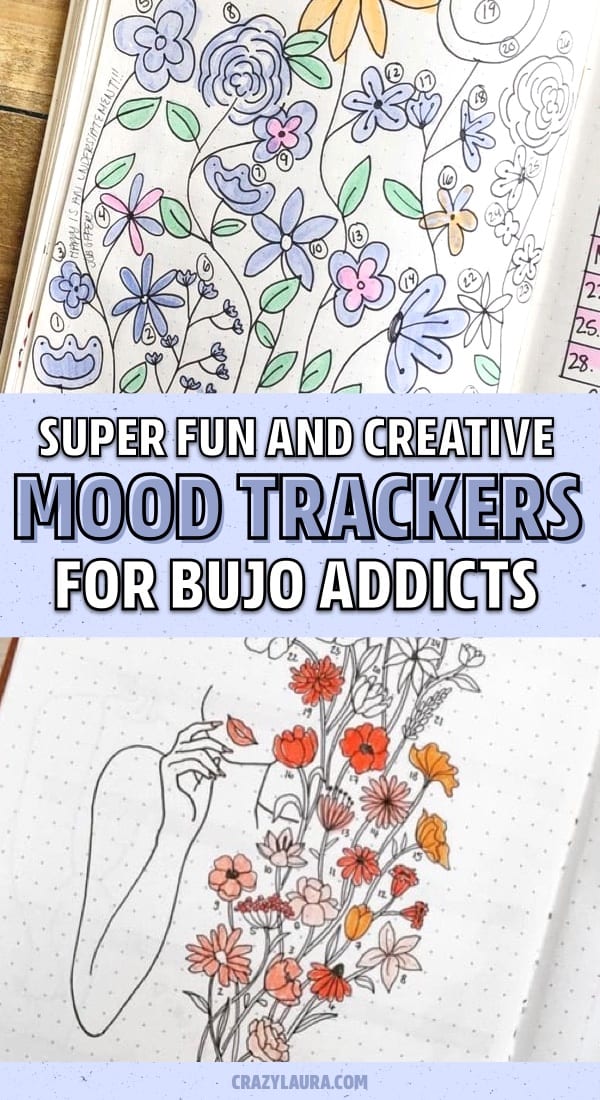 bullet journal mood trackers for april
