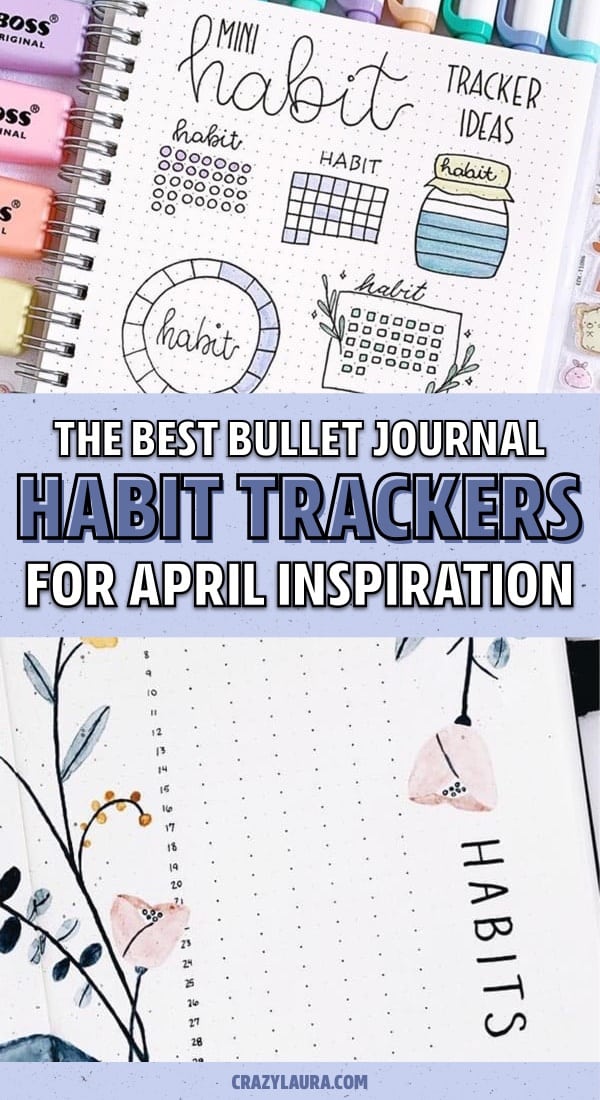 bujo tracker ideas for april