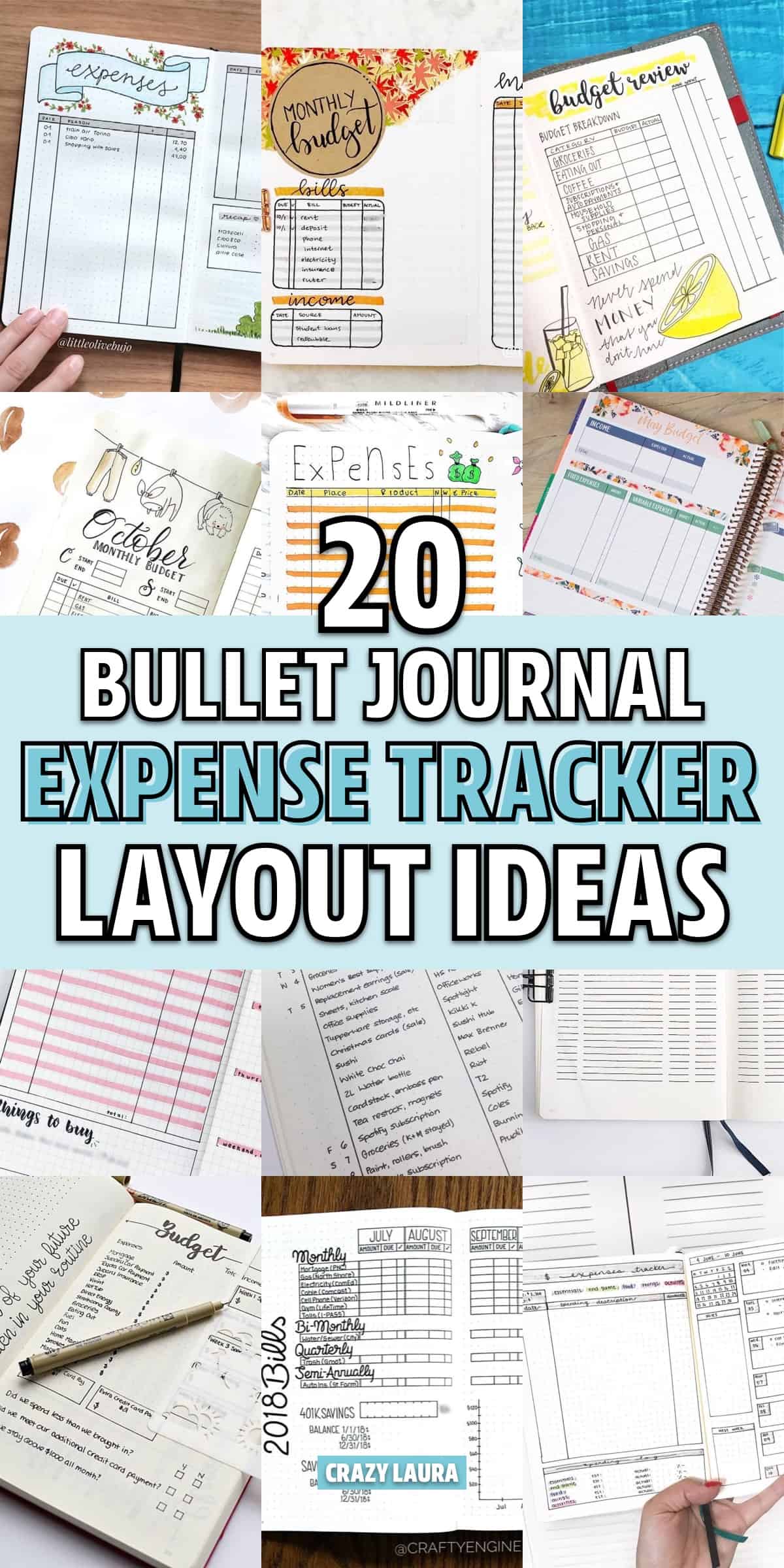 best expense tracker layouts
