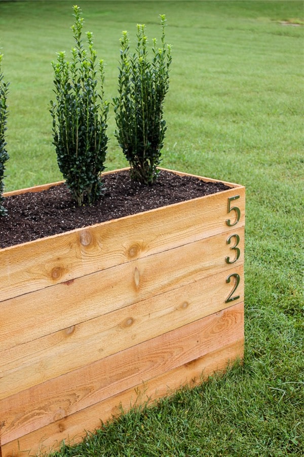 diy planter box made of cedar