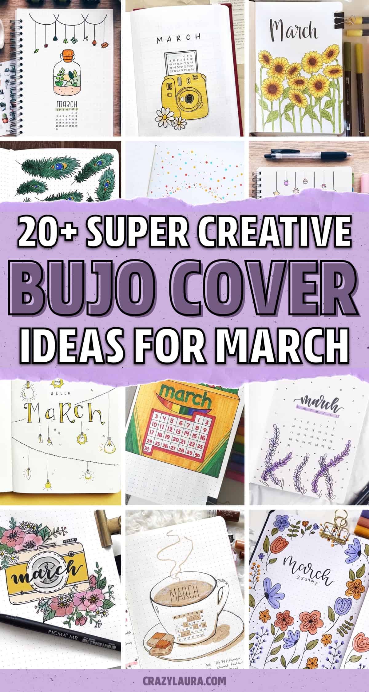 bujo cover examples for spring