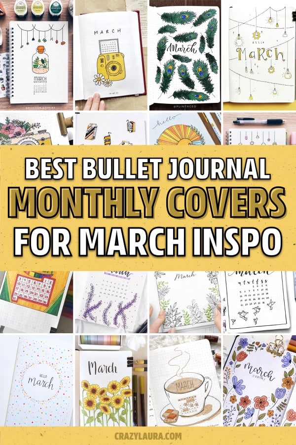 creative march bujo cover ideas