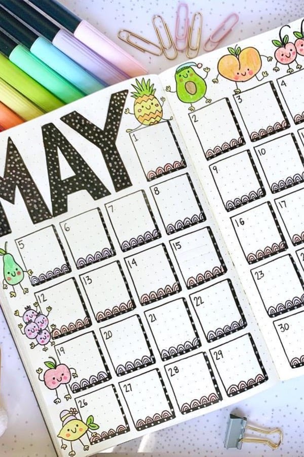 may monthly with doodles