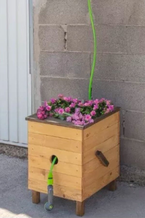 wooden planter box for garden