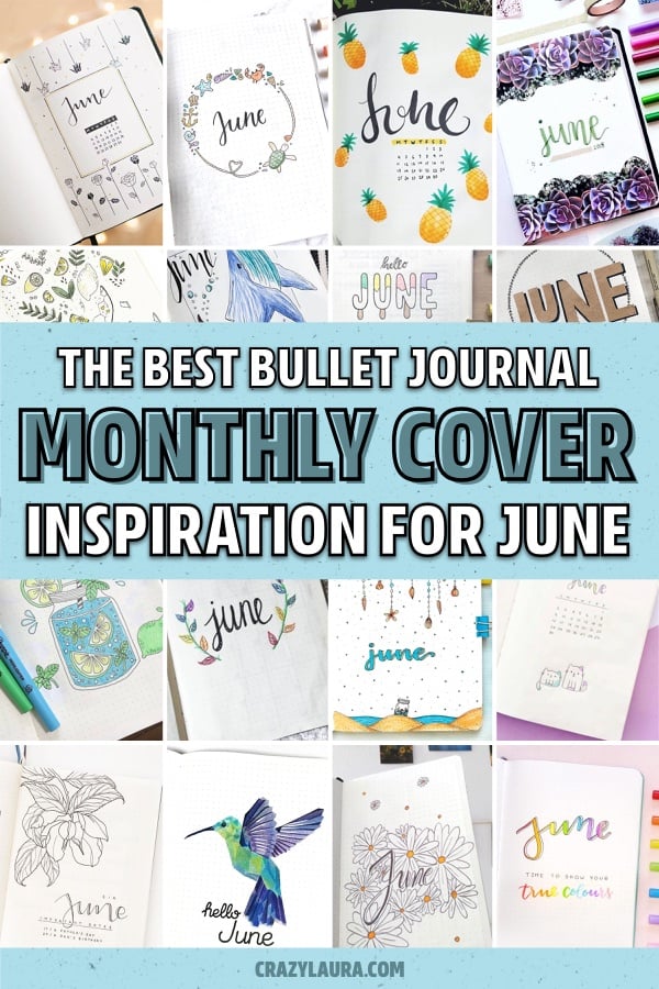 june themed bujo cover inspriation