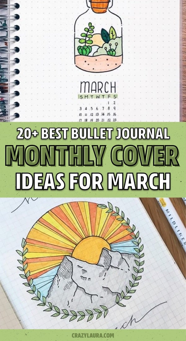 best bujo covers pages for march